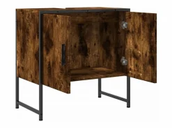 Garden Furniture Dogus Armario lavabo baño madera ingeniería roble ahumado 60x33x60 cm