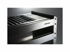 Don Hierro - Barbacoa de carbón con ruedas CLOVER – Acero inoxidable 18/10, estantes regulables, 59 × 40,5 × 82 cm-