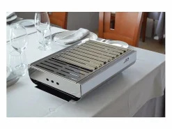 Outlet - Barbacoa de Carbón Portátil TRENDY en Acero Inoxidable, Compacta y Resistente – 44 x 29,5 x 12 cm- Barbacoa