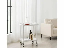 Discount - Carrito auxiliar LEKY, armazón , 2 estantes. Multifuncional, práctico y decorativo- Mueble Camarera