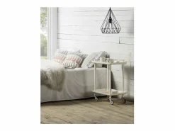 Discount - Carrito auxiliar LEKY, armazón , 2 estantes. Multifuncional, práctico y decorativo- Mueble Camarera