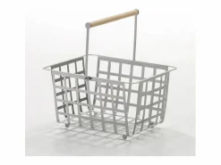 Discount - Cesta metálica de ordenación con asa, tamaño semi grande, multifuncional y decorativa, ZESTA- Accesorios De Almacenaje|Cesta