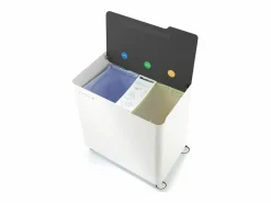Sale - Cubo de basura reciclaje ECOBOX, con ruedas y cierre suave, 60 litros- Cubo De Basura Para Cocina