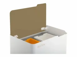 Best Don Hierro - Cubo de basura ergonómico, funcional y elegante, 2 x 20 litros, ECOBOX NOA- Beige