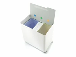 Sale Don Hierro - Cubo de basura reciclaje ECOBOX, con ruedas y cierre suave, 60 litros- Gris