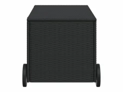 New Dorian Caja de almacenaje jardín con ruedas ratán sintético 190L Baúl De Jardín
