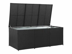 Garden Furniture Dorian Caja de almacenaje de jardín ratán sintético 180x90x70 cm