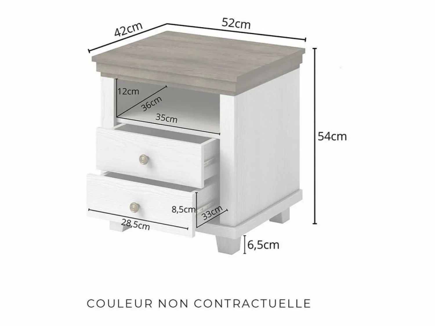 Outlet Meublorama Dormitorio ASSIA: Armario de 200cm, Cama de 160x200, cómoda, mesitas de noche. Color caqui y roble. Verde