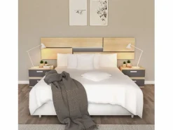 duehome Dormitorio Ataneq Pure 4C Cambria - Grafito Marru00f3n