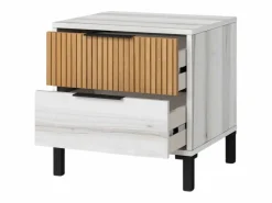 Online Dpto. Moderno Arles Albo y Roble Rayado 135-160 cm Blanco