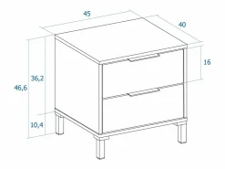Online Dpto. Moderno Arles Albo y Roble Rayado 135-160 cm Blanco