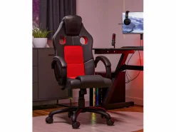 TOPESHOP DREFT - Sillón gamer de estilo moderno para dormitorio juvenil - 120-130x66x67 - y azul