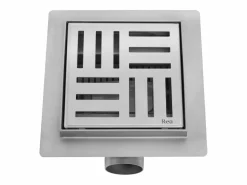 Rea Drenaje Lineal Cross 120X120 Brush Steel