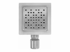 Sale Rea Drenaje Lineal Dots 120X120 Brush Steel Plateado