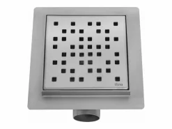 Sale Rea Drenaje Lineal Dots 120X120 Brush Steel Plateado