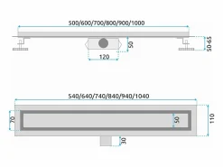 Online Drenaje Lineal Neox 900 Brush Steel Cañería