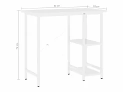 Hot Drenin Escritorio para ordenador de MDF y metal 80x40x72 cm Mesa De Ordenador