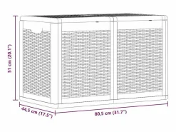 Clearance Garden Furniture Drumkeeran Caja de almacenaje para jardín 180 L PP ratán negra Negro