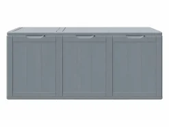 Outlet Drumkeeran Caja de almacenaje para jardín 270 L PP aspecto madera Baúl De Jardín