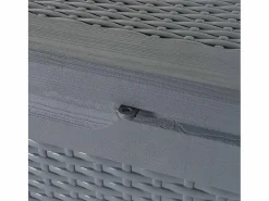 Outlet Garden Furniture Drumkeeran Caja de almacenaje para jardín PP aspecto de ratán 270 L Gris