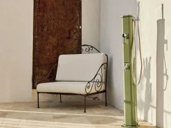 FORMIDRA Ducha Solar de Exterior Jolly Go 20L 24x26x120cm - Aluminio - Ducha de Mano Extraíble, Mezclador y Enjuague de Pies