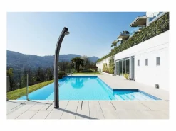 POOLEX Ducha Solar Exterior Jolly 25L Formidra 233x15x16.5cm- Aluminio - Lavapies, Cabezal y Mezclador - - Rosa