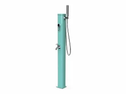 Sale FORMIDRA Ducha Solar Exterior Jolly Go 20L 24x26x120cm Aluminio - Ducha de mano extraíble, mezclador y enjuague de pies Verde claro