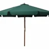 Clearance Garden Furniture Eastvale Sombrilla de jardín con palo de madera verde 330 cm