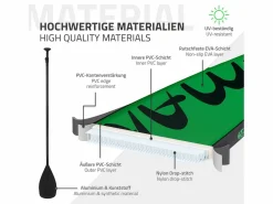 New Tabla hinchable de paddle surf SUP Makani 320 x 80 x 15 cm de PVC hasta 120kg con bomba de aire, bolsa de transporte y accesorios Deportes Náuticos