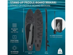 Online Tabla hinchable de paddle surf SUP Makani 320 x 80 x 15 cm de PVC hasta 120kg con bomba de aire, bolsa de transporte y accesorios Deportes Náuticos