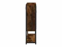 Sale Garden Furniture Edmondo Armario con espejo baño madera roble ahumado 60x16x60 cm Marru00f3n