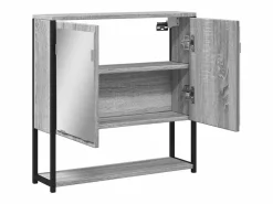 Garden Furniture Edmondo Armario con espejo de baño madera Sonoma 60x16x60 cm