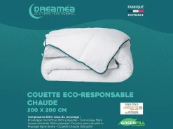 DREAMEA Edredón caliente reciclado de de microfibra - 200 x 200 cm - 350 gr/ m² - ROSA