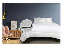 Best Edredón Confort Hotelero 240 x 260 cm Elegante con Ribete Negro - Cálido para Adultos en Invierno