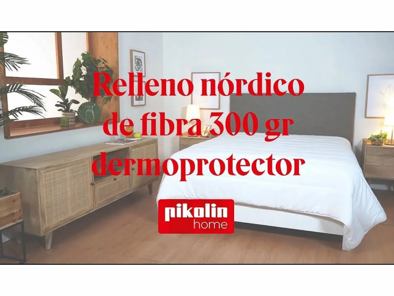 New PIKOLIN Edredón Nórdico 150x220cm | PKH Fibra| Otoño-Invierno | Cama 80/90 Blanco