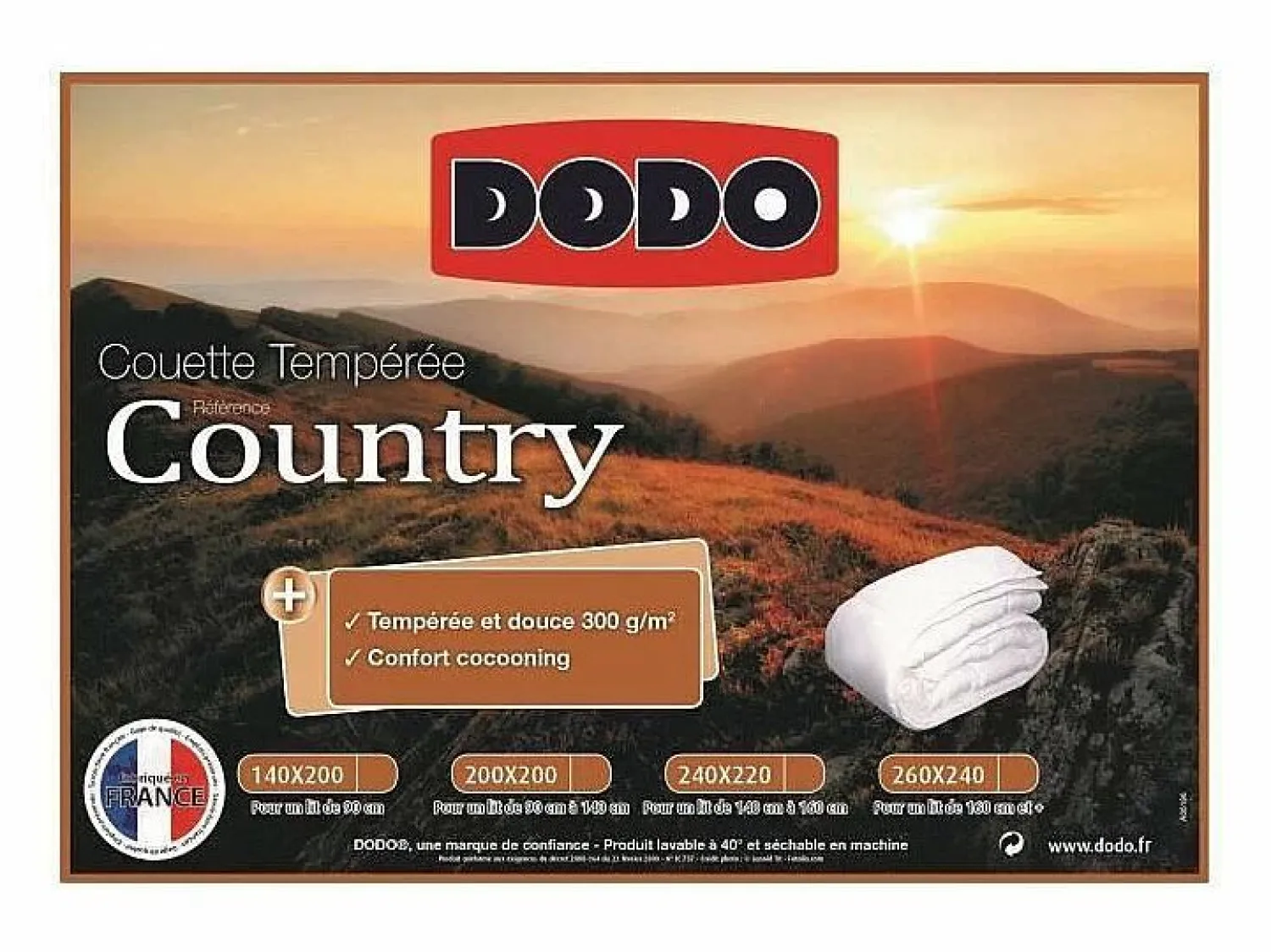 Outlet DODO Edredón templado Country - 220 x 240 cm - Blanco