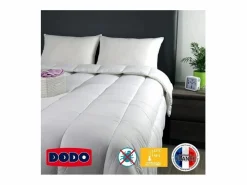 DODO Edredón templado 350g/m² BELLE NUIT 140x200cm - Poliéster antiácaros - Fabricado en Francia