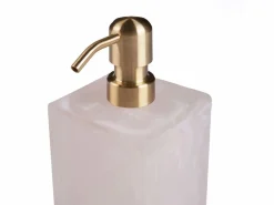 Sale El Dispensador De Jabón De Resina - Rosa Blanco Accesorios De Wc