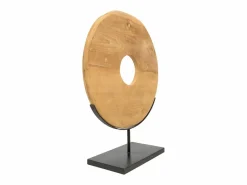 Online Bazar Bizar El Gran Disco De Teca En Soporte Color natural claro