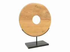 Online Bazar Bizar El Gran Disco De Teca En Soporte Color natural claro