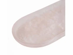 Hot Bazar Bizar El Plato Ovalado De Resina - Rosa Blanco Rosa / Blanco