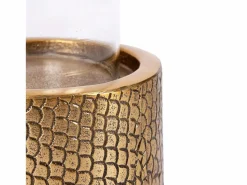 Best Bazar Bizar El Portavelas Croco Con Cristal - Latón - L Dorado