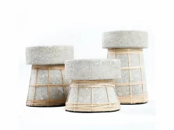 Discount Bazar Bizar El Portavelas Serene - Hormigón Natural - L Gris