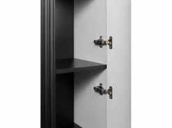 New ELEGANCE Armario alto de baño 31,5 × 35,5 × 79 cm Negro