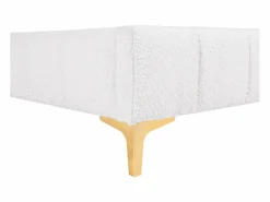 Ysmée Elegante somier tapizado 160 x 200 cm tela de rizo y patas doradas - SHEN de YSMÉE