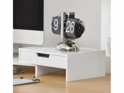 Sobuy Elevador del Monitor Giratorio Ajuste de Ancho Soporte del Ordenador Portátil 60-107 x 22 x 11 cm BBF04-W ES