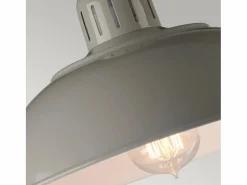 Elstead Franklin 1 ljus skrivbordslampa presenning grå, E27 Gris