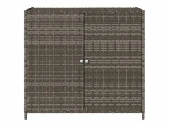 New Emma Louise Armario de almacenaje de jardín ratán PE 83x45x76 cm Armario De Jardín