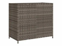 New Emma Louise Armario de almacenaje de jardín ratán PE 83x45x76 cm Armario De Jardín