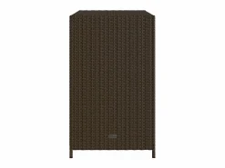 Outlet Emma Louise Armario de almacenaje de jardín ratán PE marrón 83x45x76 cm Armario De Jardín